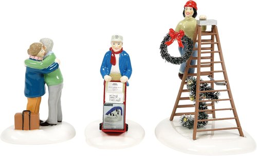 Department 56 Friends and Neighbors Figurine Set - Original Snow Village Accessories, 3.23 Inch, Multicolor