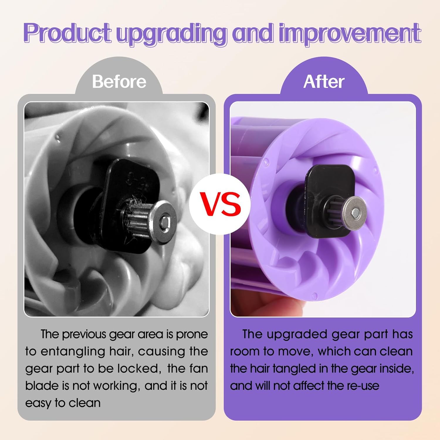 Shark Pet Hair Power Brush Tool - Upgraded Vacuum Attachment for Navigator Lift-Away NV360 | Purple