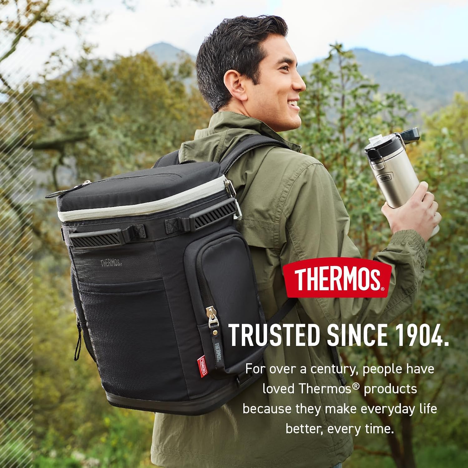 Thermos ICON Series - Insulated Travel Mug | Durable Stainless Steel | 16 oz | Black