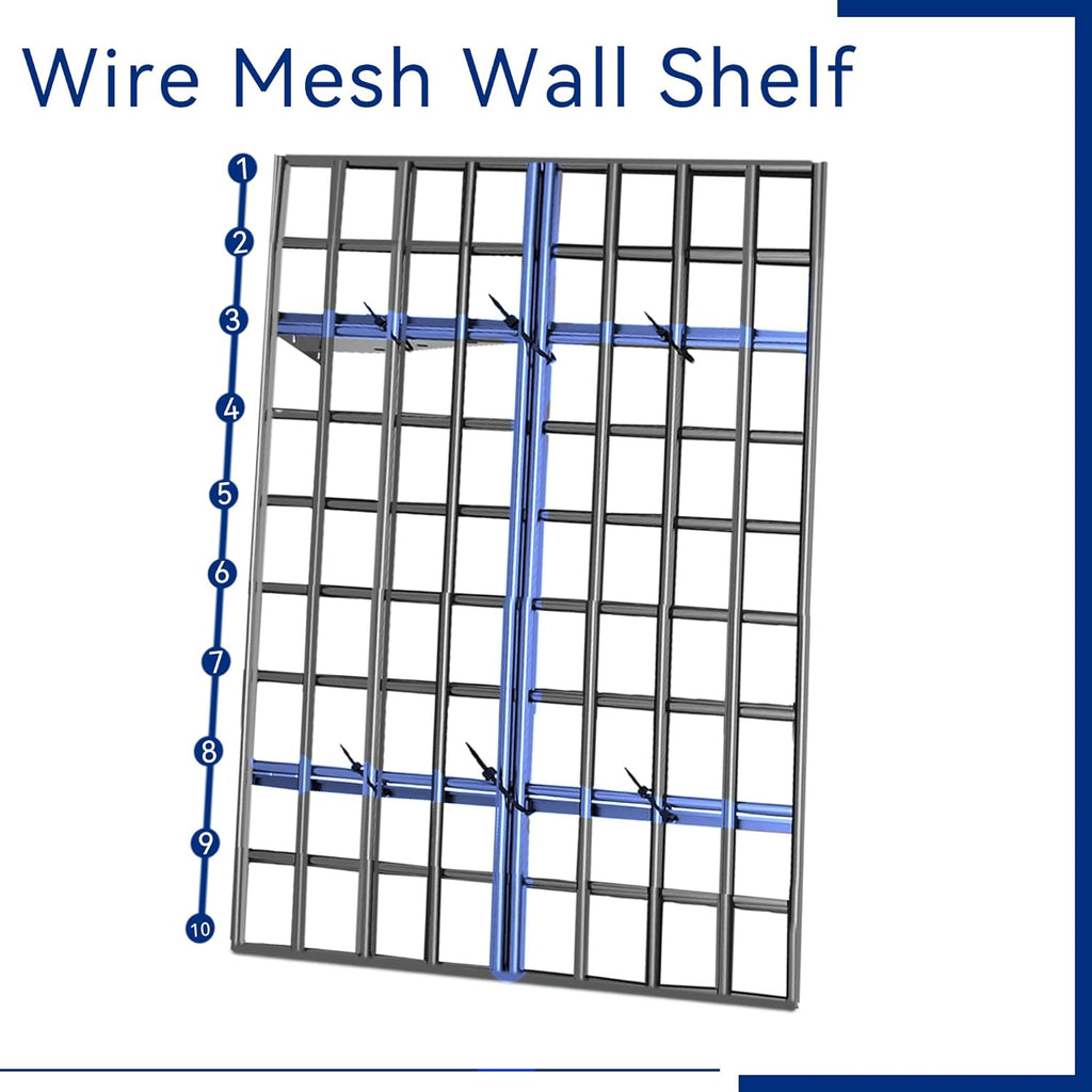 Sturdy 2-Pack Garage Wall Shelving | Heavy Duty Storage Rack for 1200 LBS | Black 70.86" x 23.6"