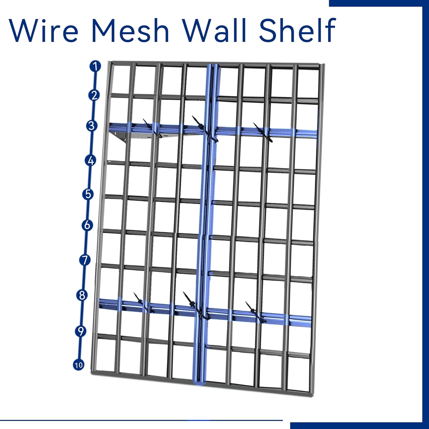 Sturdy 2-Pack Garage Wall Shelving | Heavy Duty Storage Rack for 1200 LBS | Black 70.86" x 23.6"