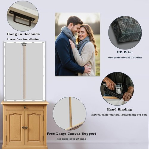 Liferyx Personalized Canvas Prints - Custom Wall Art Decor for Home & Gifts | Multiple Sizes & Styles Available