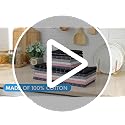Homaxy 100% Cotton Terry Kitchen Towels - Super Absorbent, Black, 13x28, 2-Pack