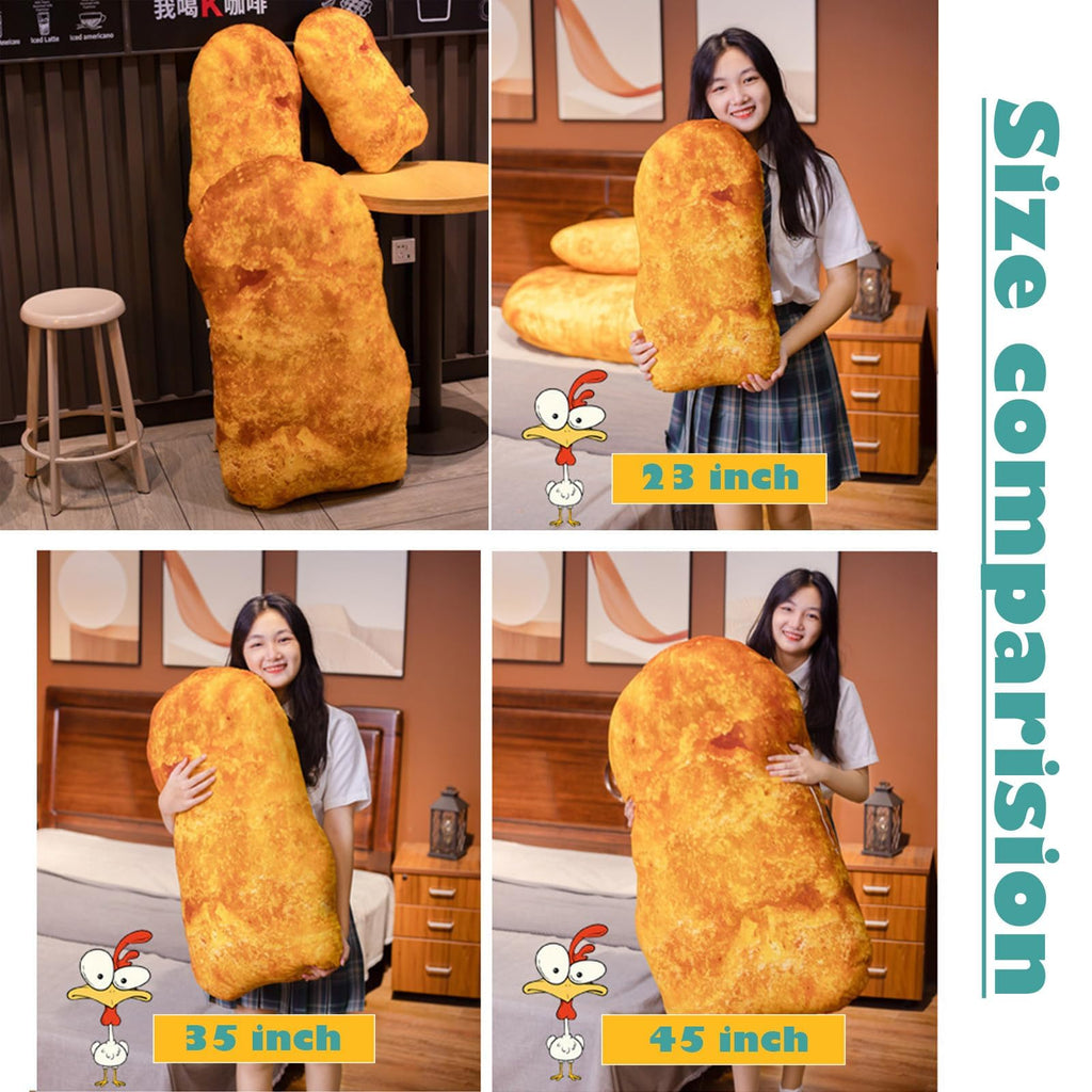 Whlo4U Simulation Chicken Plush Pillow, Chicken Stuffed Food Plush Pillow, Home Sofa Decoration, Birthday Christmas Funny Gift for Kids Adults (23inch)