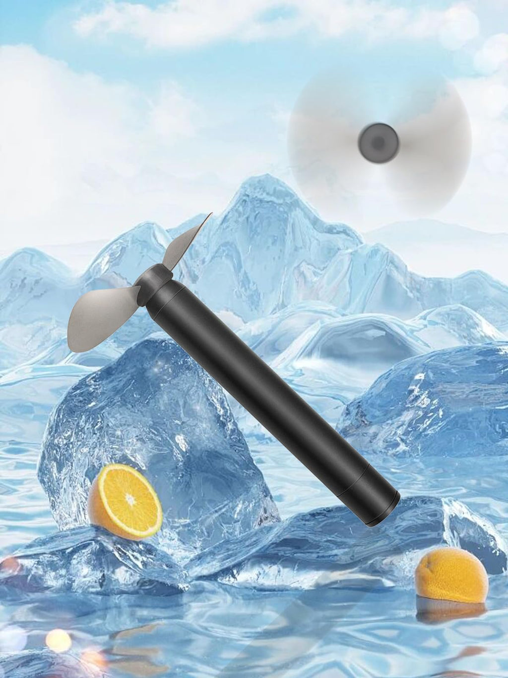 GS GLOWSEEN Pocket Fan, Mini Portable Handheld Fan Battery Powered Cooling Fan for Women Men Reading Home Office Travel Camping