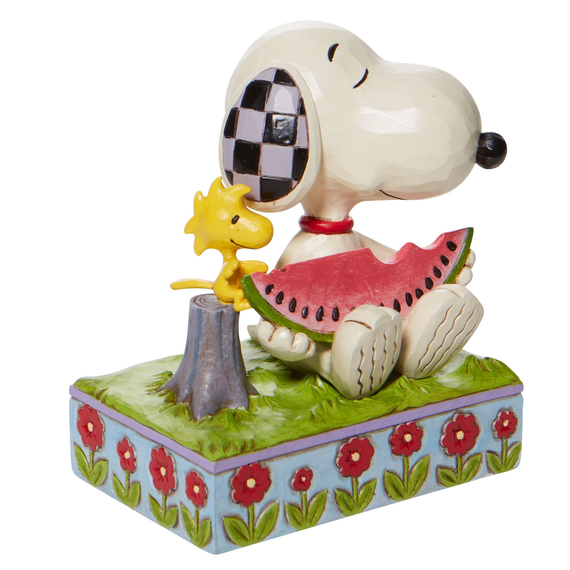 Enesco Peanuts by Jim Shore JSPEA Snoopy Watermelon Figurine, 4.625 Inch