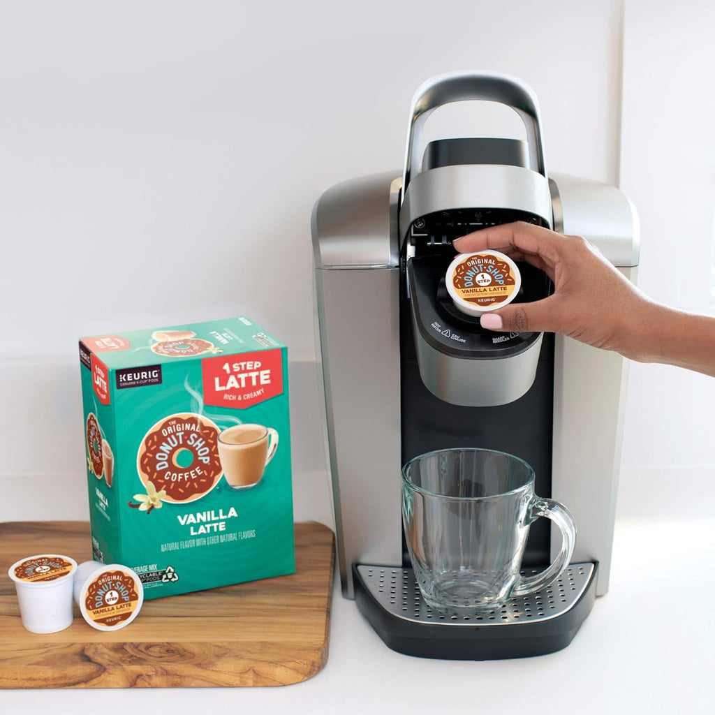 Original Donut Shop Vanilla Latte K-Cup Pods - Flavored Coffee, 20 Count, Perfect for Keurig