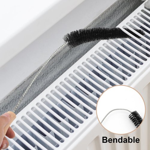 Radiator Cleaner Brush, Radiator Duster Brush Cleaning Brush for Radiator Long Handled Radiator Brush for Radiator Cleaning Supplies