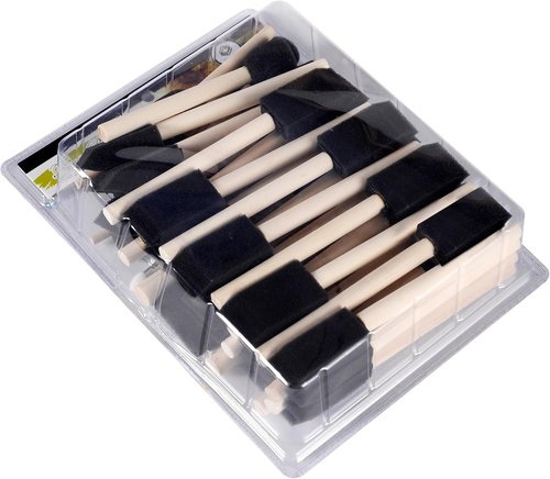 Conda Foam Brush Set - 50 Pack Assorted Sizes 0.5"-2" | Lightweight, Durable for Acrylics & Varnishes