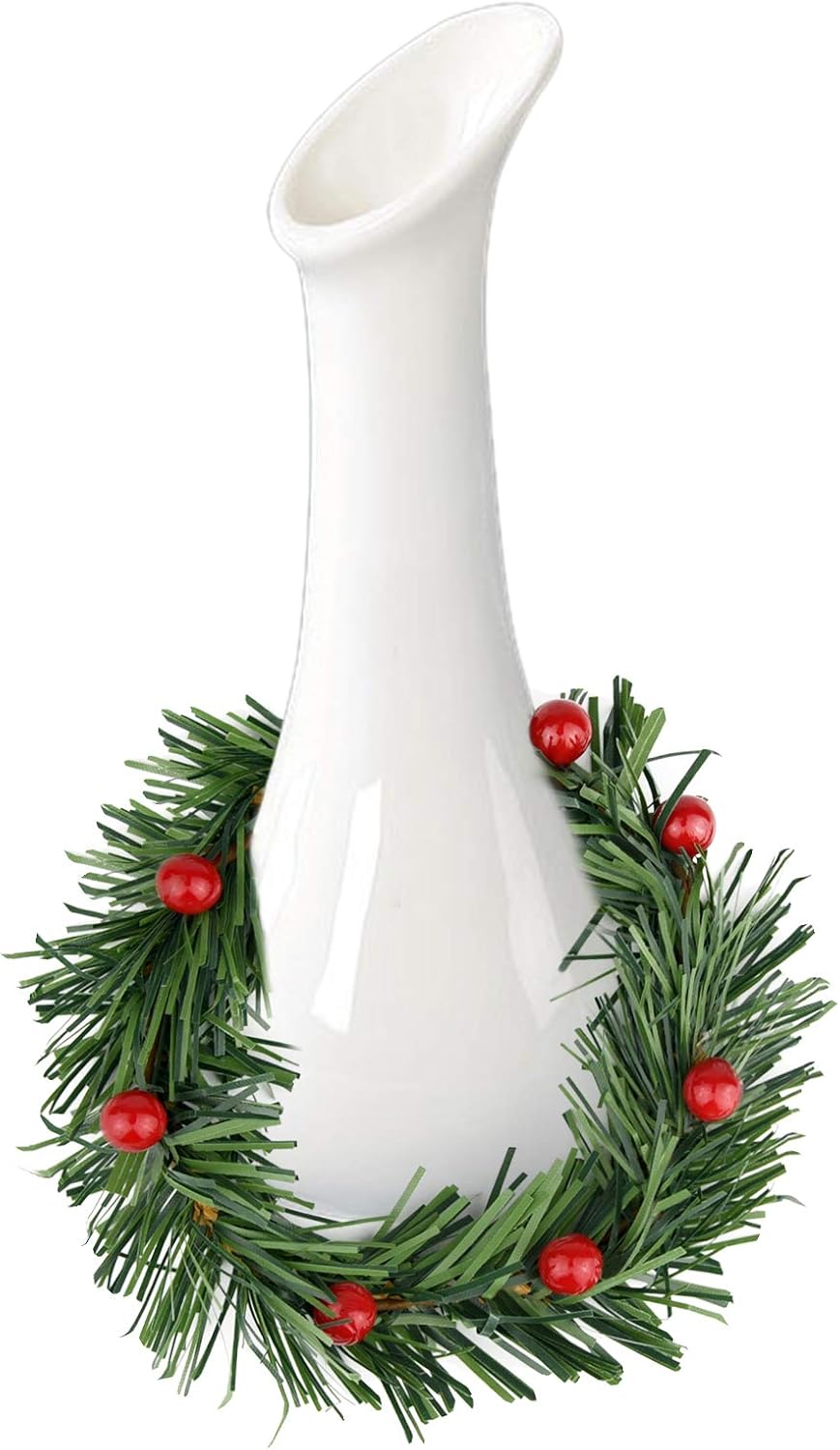 Lystaii Christmas Candle Rings - 10pcs Red Artificial Berry Wreaths for Holiday Table Decor | Large Size