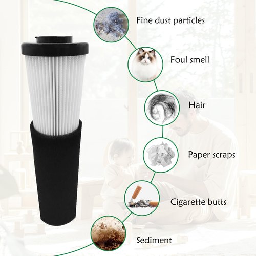 Vacuum Filter for Dirt Devil F112 Endura Replacement, Replaces AD47936, compatible with Odor Trapping Dirt Devil Filter F112 UD20120NC/UD70161/UD70167/UD70181/UD70187/UD70171-2 Pack