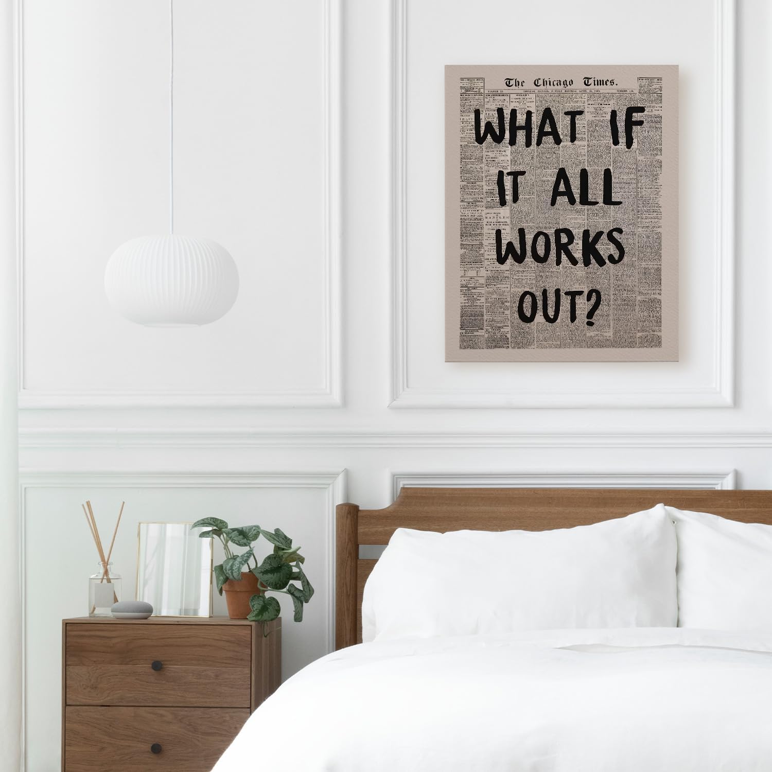 Skiennix Inspirational Wall Art - Motivational "What If It All Works Out" Print | 11x14 Inch Framed Decor for Home & Office