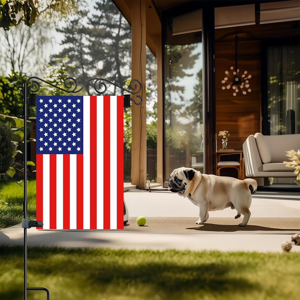 Akeydeco Garden Flag Pole Stand - Waterproof Holder with Stopper & Clip for Outdoor Use | Durable Powder-Coated Finish