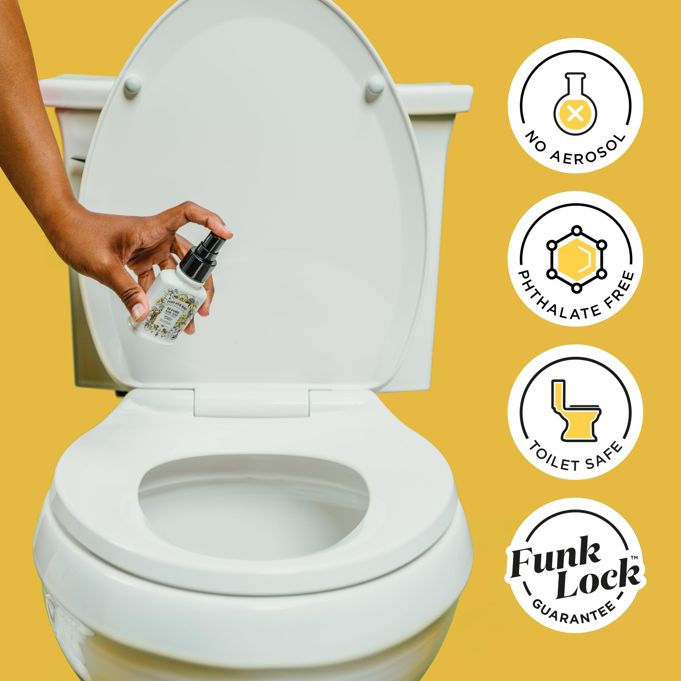 Poo-Pourri Before-You-Go Toilet Spray, Original Citrus, 2 Fl Oz, 2 Pack, Up to 100 Uses, Bathroom Odor Deodorizer with Essential Oils, Travel Essentials, TSA Approved Size, Lemon Bergamot