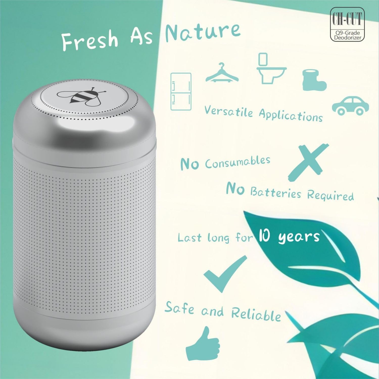 Magic Capsule Refrigerator Deodorizer - 10-Year Odor Eliminator | Superior to Baking Soda & Charcoal Bags