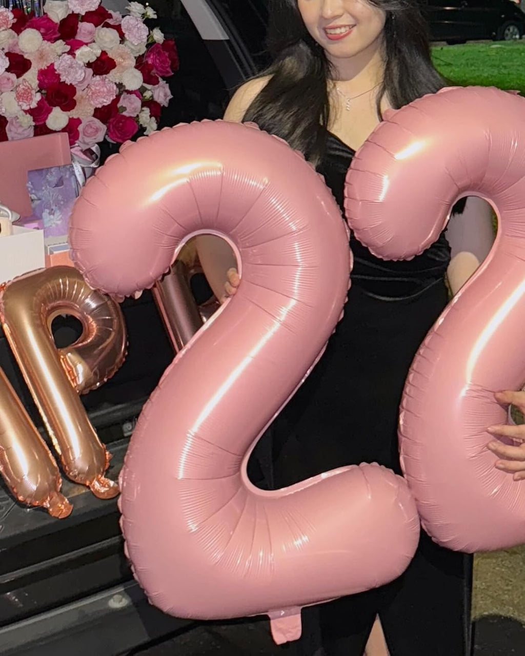 Pearlescent Pink Number 8 Balloon - 40 Inch Birthday Decoration for Girls | Pastel Pink Party Supplies