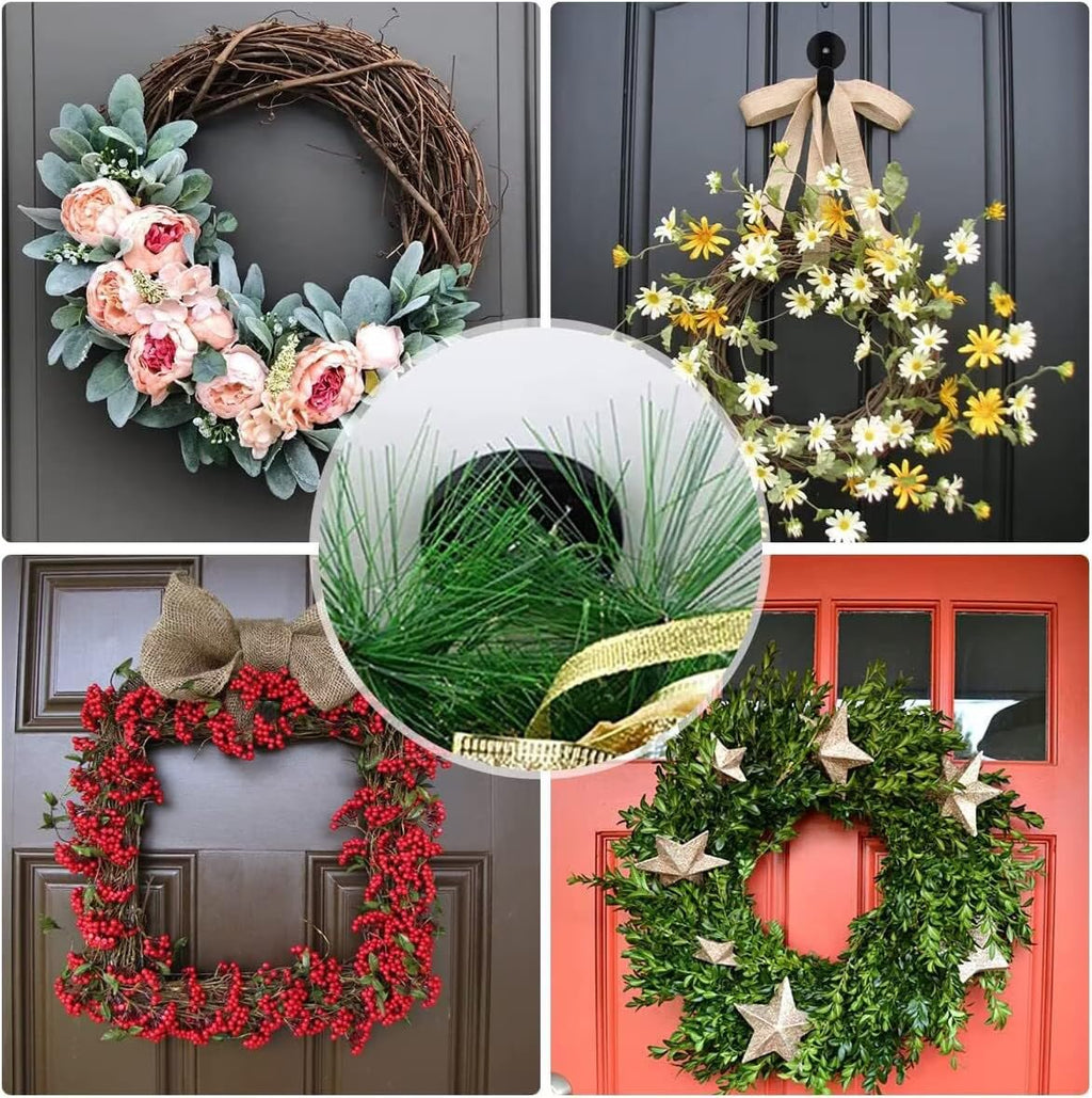 Magnetic Wreath Hanger, 2 Pack Heavy Duty Magnets with Hook for Refrigerator, Christmas Decoration Magnetic Hooks for Metal Front Door, Cruise Hook Hanger for Hanging Cabins Grill Coat Pattern