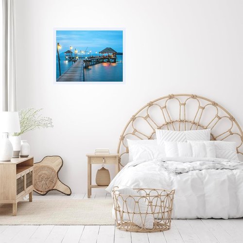 JCJMY 20x27 Picture Frame - White Puzzle & Photo Frame for Horizontal/Vertical Wall Display