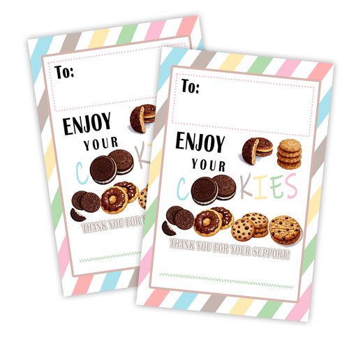 Besttile Cookies Thank You Cards Cookies Greeting Postcard,4x6 Inch Cookie Thank You Notes Appreciation Cards Cookies,30 Pcs