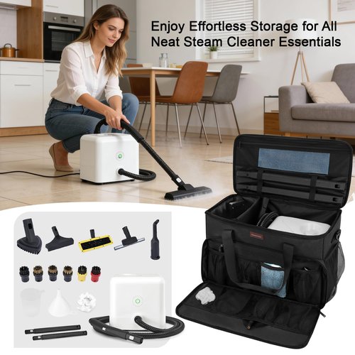 Steam Cleaner Storage Bag Compatible with Dupray Neat & Neat Plus Steam Cleaners, Dupray steam Cleaner Accessories, Portable Carrying Case with Large Capacity&Pockets, Home/Outdoor Organizer, Bag Only