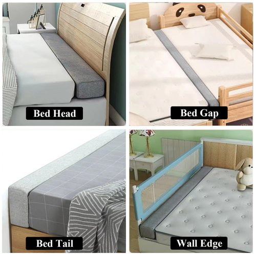 Barpoullar Bed Gap Filler for Headboard Space Filler Bed Crack Pillow Stopper Wall Side Mattress Extender Memory Foam Mattress Gap Filler King Bed 79x4x6 Inches
