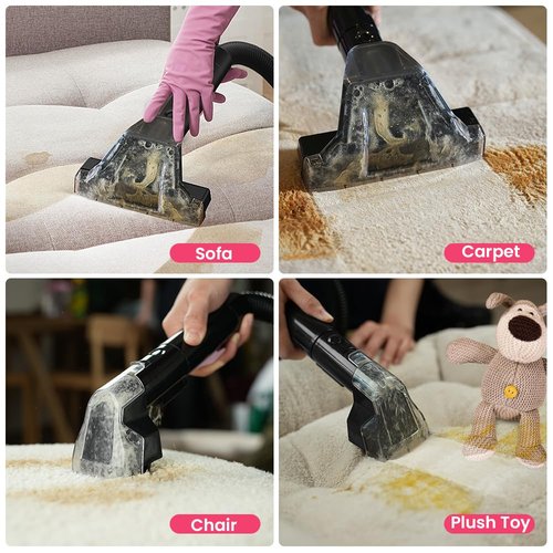 C9 Portable Carpet & Upholstery Cleaner Machine, Spot and Stain Deep Cleaner with Remover Formula for Pets,Stairs,Couch Area Rugs,Upholstery,Car Seat