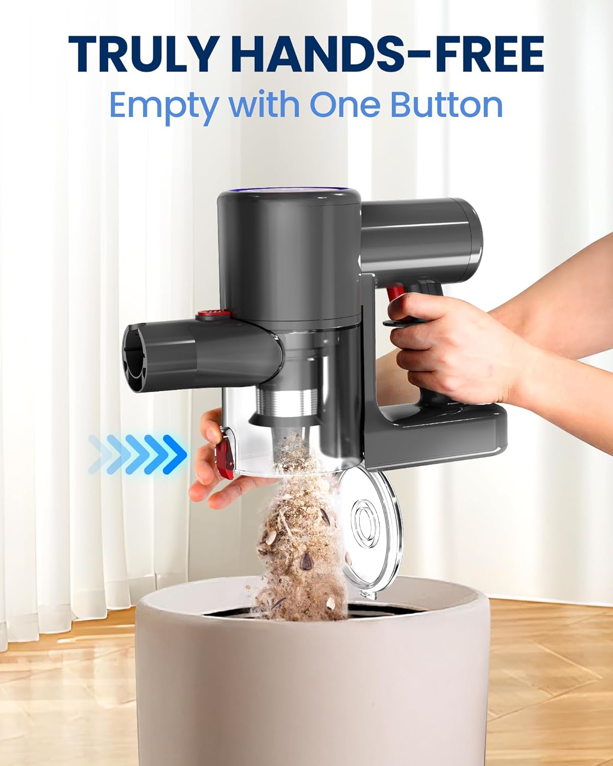 S8 Cordless Vacuum Cleaner - 500W Lightweight Stick Vacuum with LED Display & 40-Minute Runtime | Ideal for Hard Floors, Carpets & Pet Hair