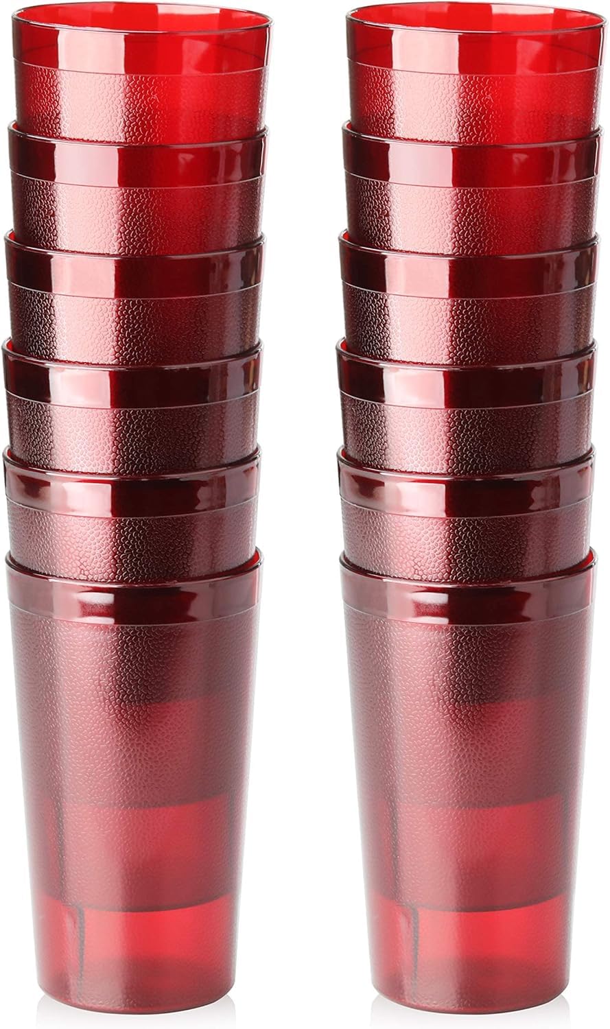 New Star Foodservice | Restaurant-Grade Beverage Tumblers (Red (Set of 72), 12 oz)