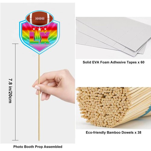 Super Football Decorations Photo Booth Props, Super Football Party Supplies Photo Props, Superbowl Party Decorations 2026 Sports Theme Photobooth Prop