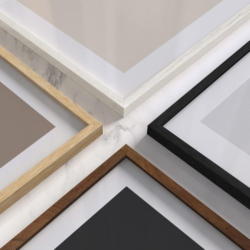 HAUS AND HUES Picture Frame - 20 x 30 Inches Beige Wood | Lightweight Design for Vertical & Horizontal Display