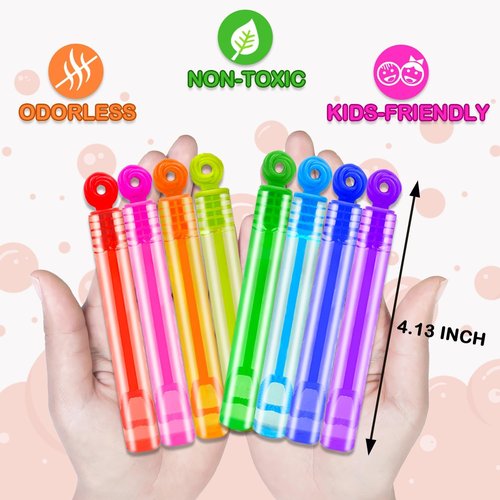 Bubbles Party Favors - Mini Bubble Wand Toys for Kids | 20-300 Pack for Goodie Bags & Outdoor Fun