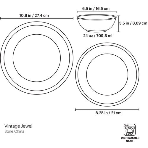 Lenox 844298 Vintage Jewel 3-Piece Place Setting