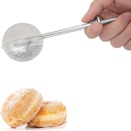 HULISEN Flour Duster - One-Handed 304 Stainless Steel Baking Shaker | Perfect for Powdered Sugar & Flour