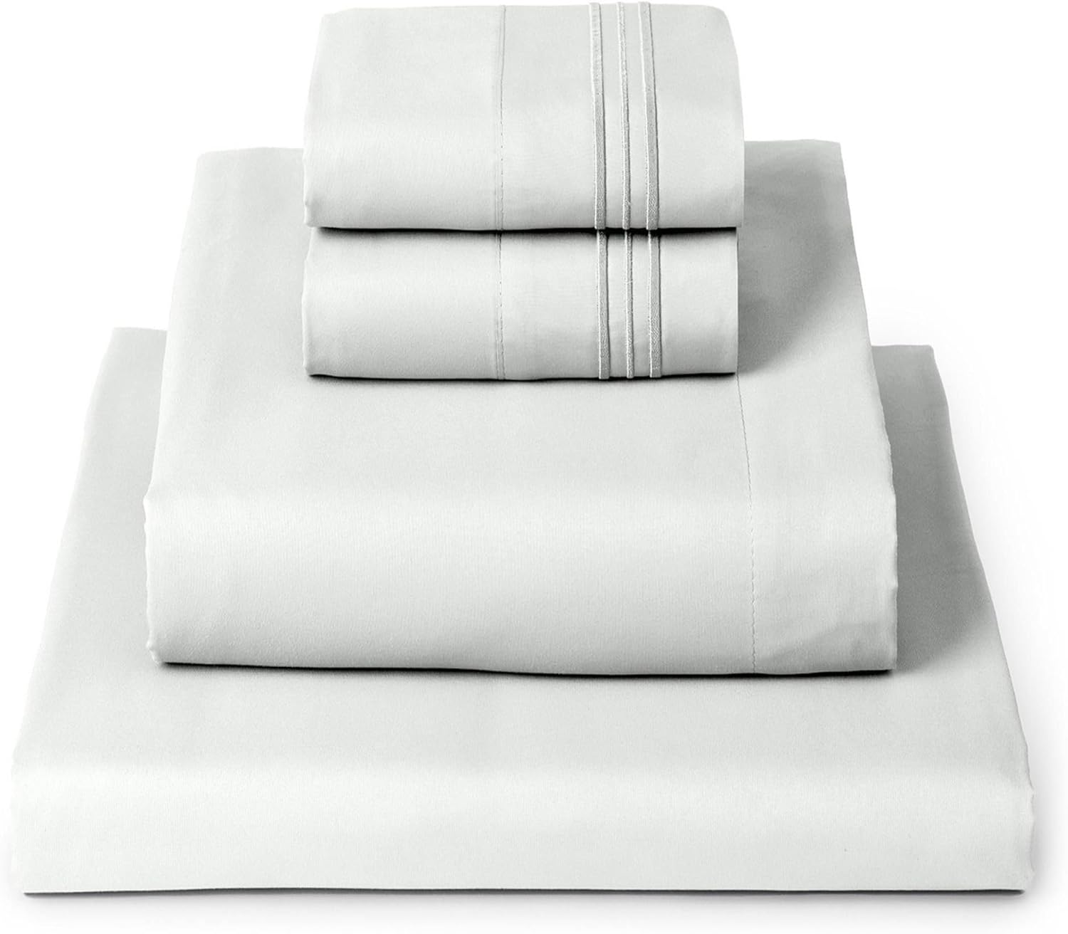 Mellanni King Sheets Set - 4 PC Hotel Luxury Bedding | Extra Soft, Cooling, Wrinkle-Resistant (Ivory)