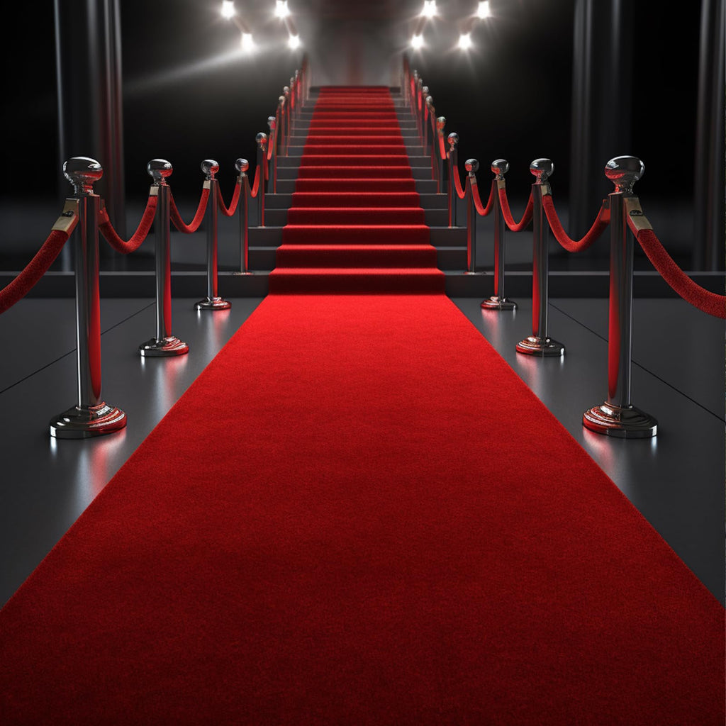 Extra Thick Red Carpet Runner 3 x 15Ft, Non-Slip TPR Rubber Backing, 450 GSM Heavy-Duty Aisle Runner Red Runner Rug for Wedding Ceremony, Hollywood Party, Graduation & Award Events