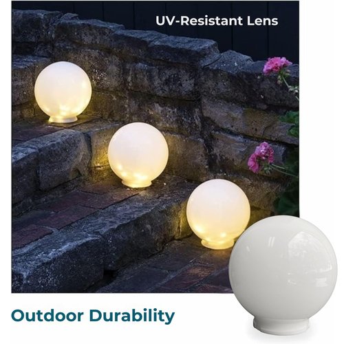 Beam Lighting 6-inch White Acrylic Replacement Globe - Cover for Ceiling, Wall Fixtures, Lamp Posts, or Streetlights