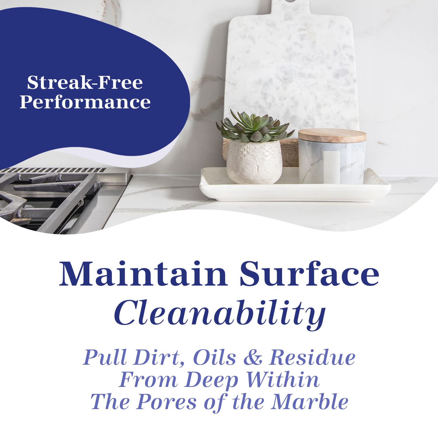 Marblelife InterCare Marble and Travertine Cleaner, Natural Stone & Terrazzo Liquid Cleaner, Shower & Tile Surface Care, Floor, Walls & Countertop Cleaner and Degreaser, Refill Gallon