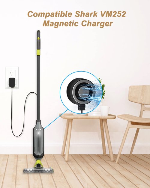 FGIEU for Shark VM252 Magnetic Charger Compatible with Shark VM252 VM252C QM250 VACMOP Pro Cordless Hard Floor Vacuum Mop Charger