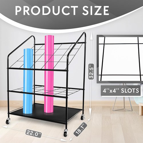 Blueprint Holder Storage Organizer - 20-Compartment Rack for Posters, Maps & Papers | Durable Design