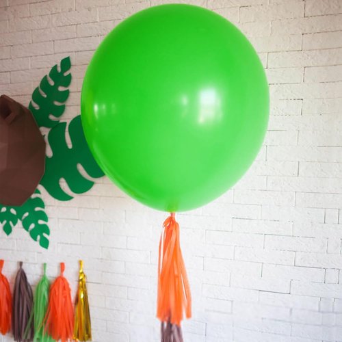LEEZZIZZ 36-Inch Green Giant Balloons - Jumbo Latex Balloons for Kids' Party & Wedding Decor | 9 Pack