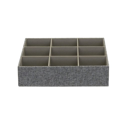 Household Essentials 3 Piece Drawer Organizers Starter Set, Customizable Inserts, Large Tray and 2 Small Trays, Graphite