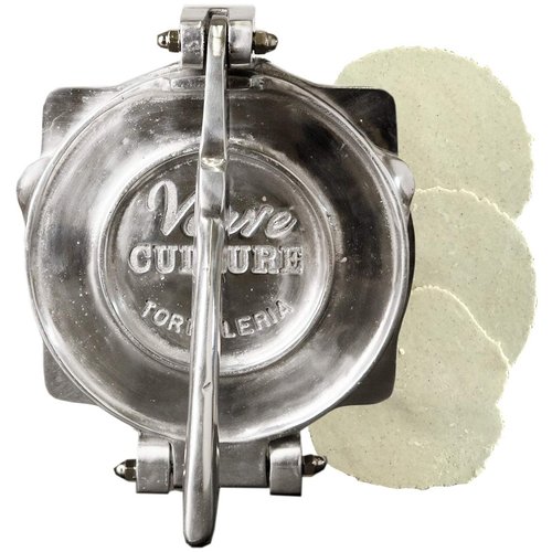 Verve CULTURE Large Tortilla Press, Aluminum Street Taco Press and Quesadilla Maker, Aplastador de Tortillas, Tortilla Maker, 9”