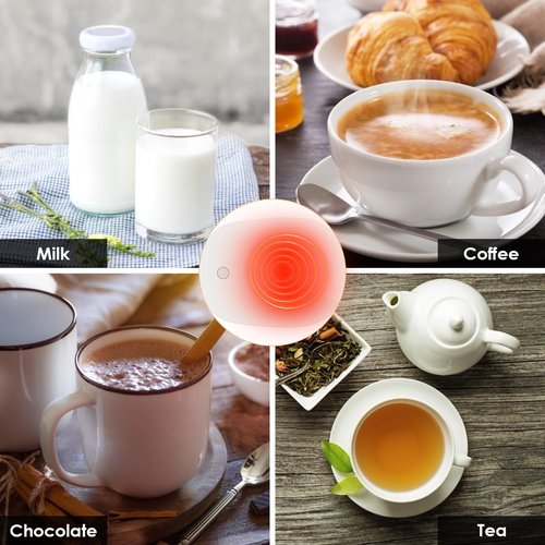 Coffee Mug Warmer for Desk, 131°F/55°C Constant Temperature Cup Warmer with Waterproof Panel, Smart Beverage Heater for Coffee, Tea, Milk, Manual On/Off Switch, Home & Office Essentials