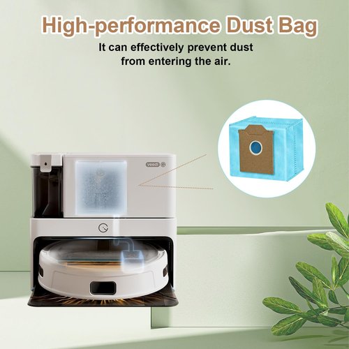 Replacement Parts Compatible with Ecovacs Yeedi Cube Robot Vacuum, Accessories including 1 Main Brush, 4 Side Brush, 2 Hepa Filter, 2 Mop Pad, 4Dust Bags