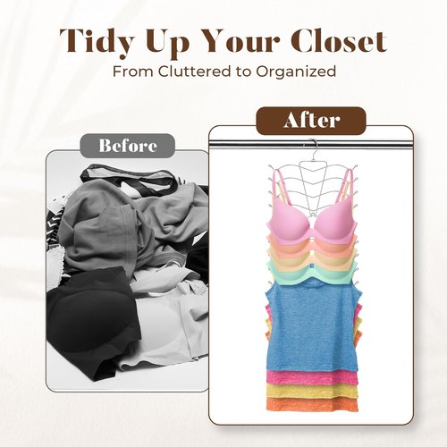 HOUSE DAY Bra Hangers - Space-Saving Closet Organizer for Bras, Camisoles & Accessories | 2 Pack