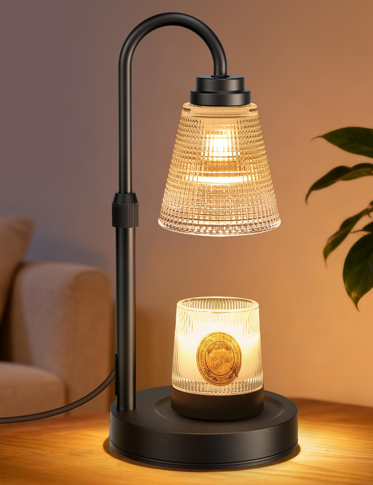 Candle Warmer Lamp with Timer Dimmable, Adjustable Height Wax Melts Warmer for Jar Candles, Housewarming, Birthday, for Women and Mom, Home Decor
