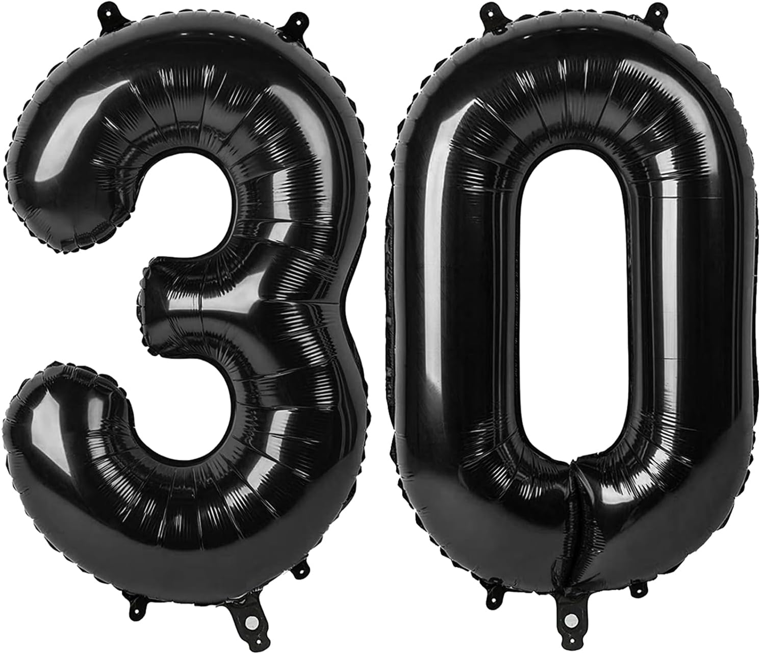 Skiennix 30 Inch Balloon Number - Black Foil 30th Birthday Decoration for Him/Her | Perfect for Celebrations