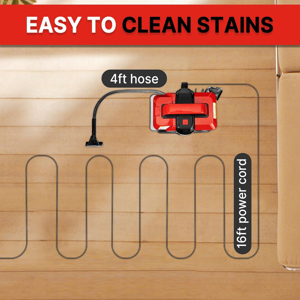 Shop-Vac Portable Carpet Cleaner - Powerful Spot Cleaner for Pet Stains | Lightweight & Versatile for Sofa, Rugs, Mattresses, and Car Seats