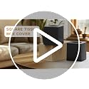 Square Acrylic Tissue Box Cover with Wood Grain Finish