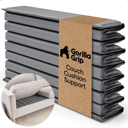 GORILLA GRIP Heavy Duty Couch Cushion Support Board to Fix Sagging Sofas, 24 x 70 Wide Sofa, Thick Plywood Boards Add Strong Seat Supports, Stays in Place, Replacement Stuffing Under Couches, Grey